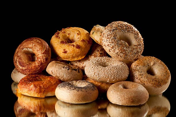 Freshly baked bagels